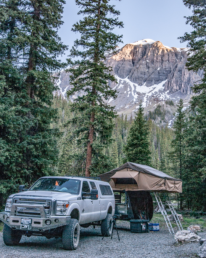 Camping in mountains