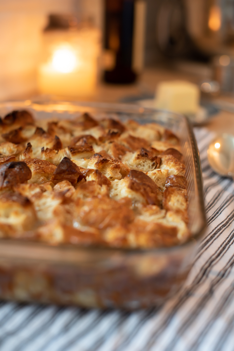 Baked Croissant Bread Pudding