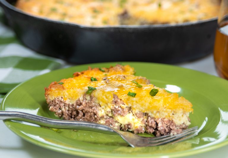 Low Carb Cheeseburger Pie