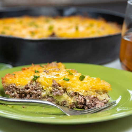 Low Carb Cheeseburger Pie