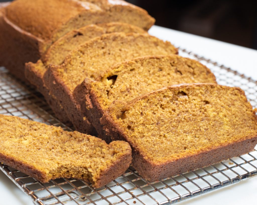 Sliced Quick And Easy Pumpkin Bread 2 1024x819 