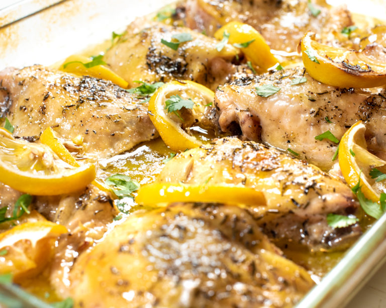 Baked Lemon and Garlic Chicken