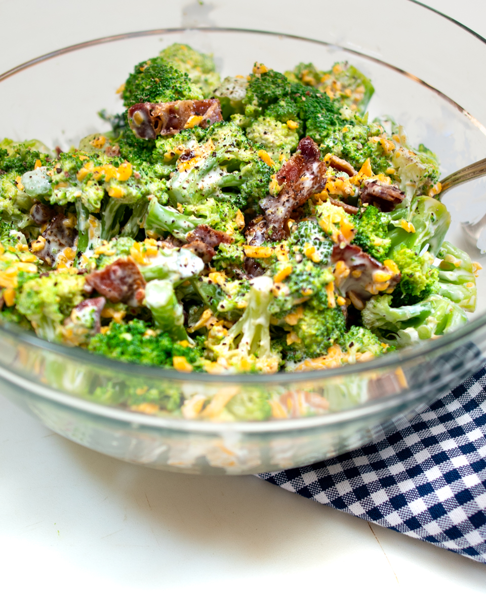 Broccoli Bacon and Cheddar Salad